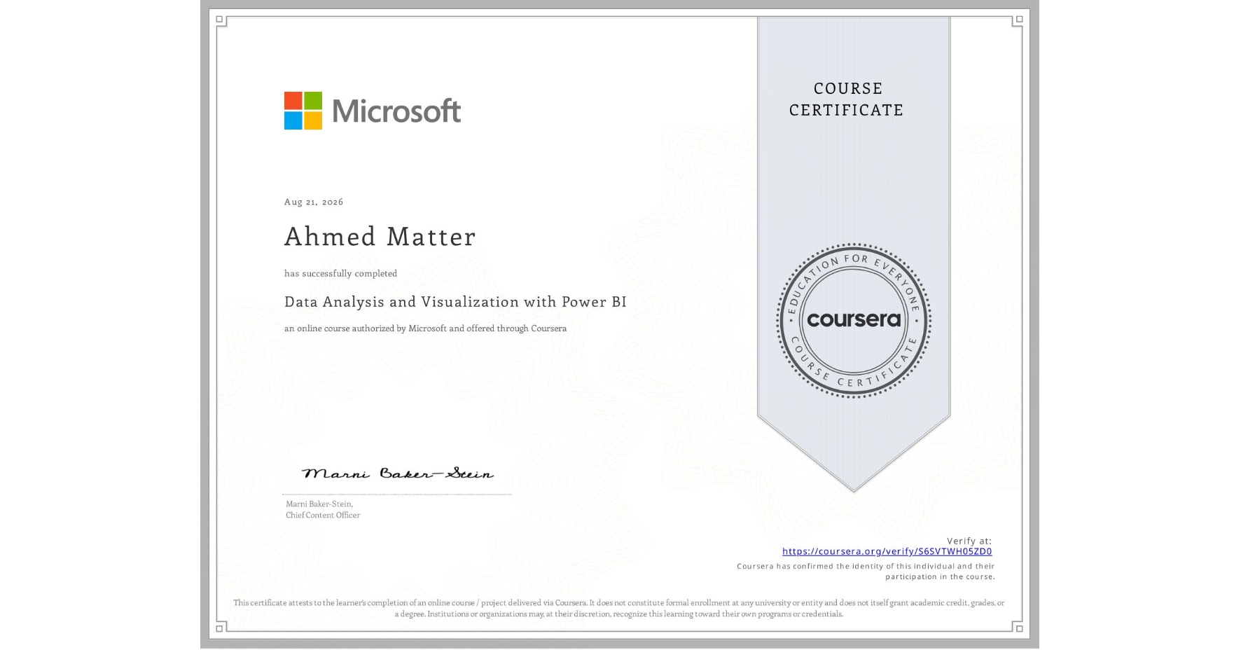 Certificate